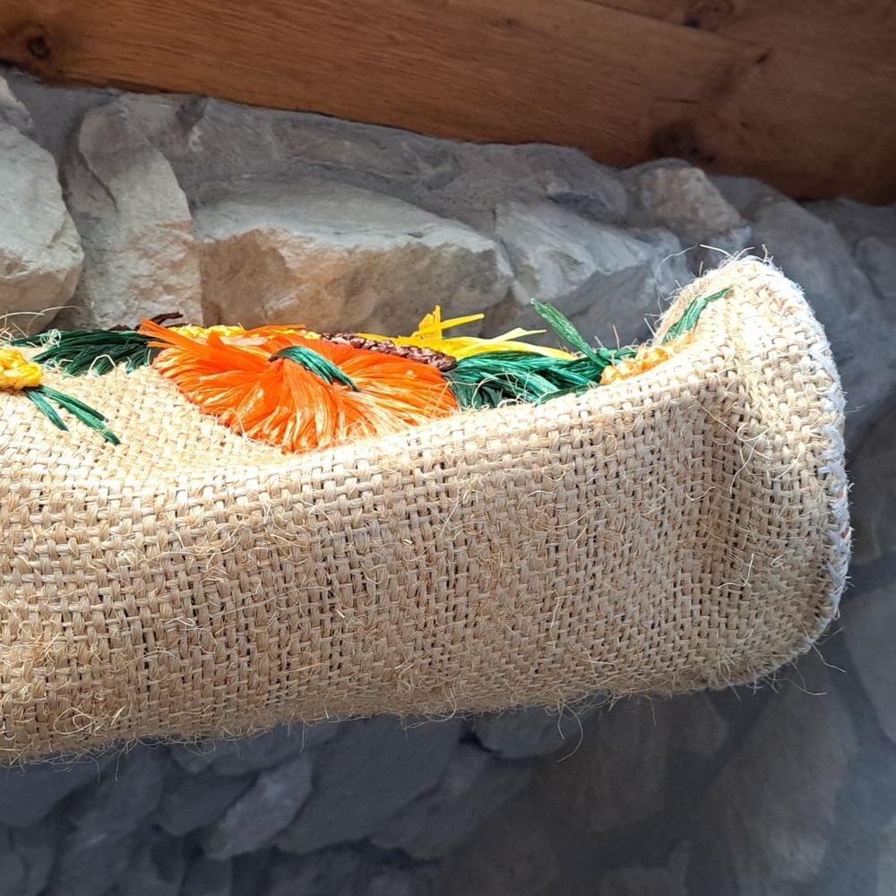Nassalu 60's Large Vintage Straw Wicker Tote Travel Beachy Vacation Cruise Bag - Picture 7 of 7